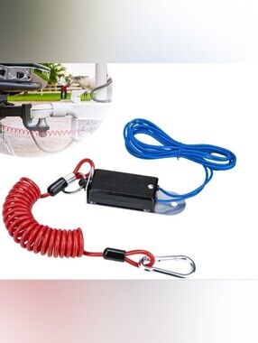 Electric Trailer Breakaway Switch Kit W/ 4ft Coiled Cable Emergency Brake
